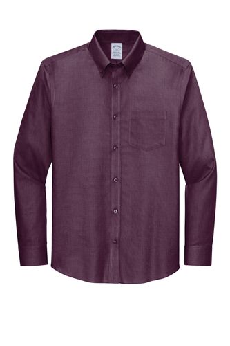 Brooks Brothers Wrinkle-Free Stretch Nailhead Shirt BB18002 image thumbnail
