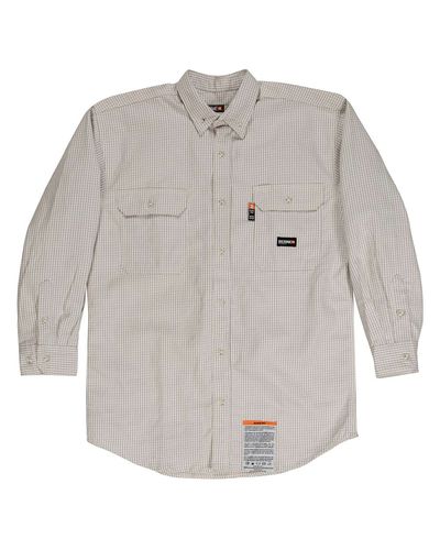 Men's Tall Flame-Resistant Down Plaid Work Shirt - FRSH21T image thumbnail