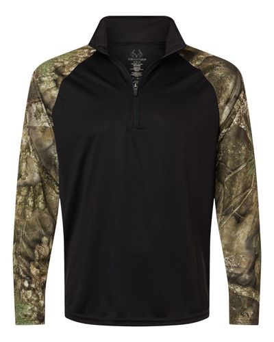 Unisex Realtree® Performance Colorblocked Quarter-Zip Pullover - RT5703 image thumbnail