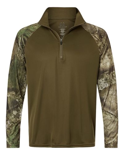 Unisex Realtree® Performance Colorblocked Quarter-Zip Pullover - RT5703 image thumbnail