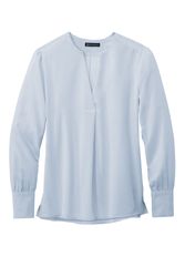 Image of Brooks Brothers Women's Open-Neck Satin Blouse BB18009