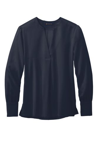 Brooks Brothers Women's Open-Neck Satin Blouse BB18009 image thumbnail