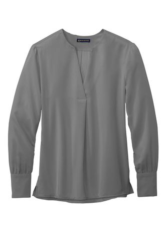 Brooks Brothers Women's Open-Neck Satin Blouse BB18009 image thumbnail