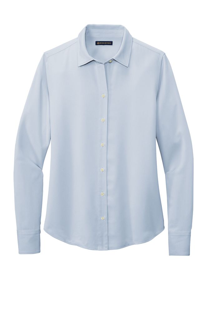 Brooks Brothers Women's Full-Button Satin Blouse BB18007 primary image