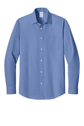 Brooks Brothers Wrinkle-Free Stretch Pinpoint Spread Collar Shirt BB18012 image thumbnail