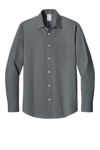 Brooks Brothers Wrinkle-Free Stretch Pinpoint Spread Collar Shirt BB18012 image thumbnail
