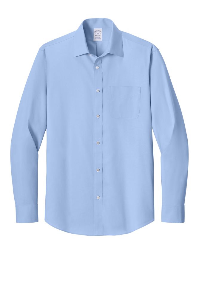 Brooks Brothers Wrinkle-Free Stretch Pinpoint Spread Collar Shirt BB18012 primary image