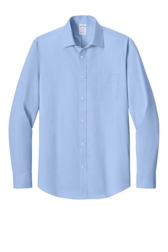 Brooks Brothers Wrinkle-Free Stretch Pinpoint Spread Collar Shirt BB18012 image thumbnail