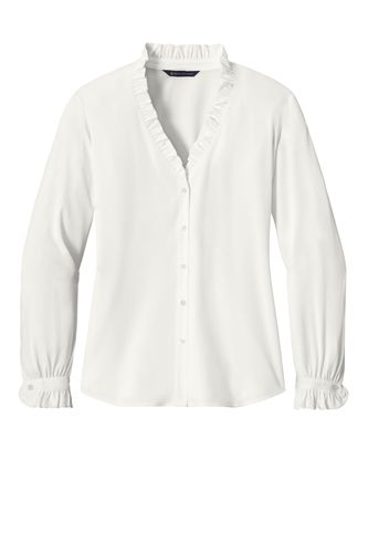 Brooks Brothers Women's Long Sleeve Ruffle Collar Blouse BB18011 image thumbnail Brooks Brothers Women's Long Sleeve Ruffle Collar Blouse BB18011 image thumbnail
