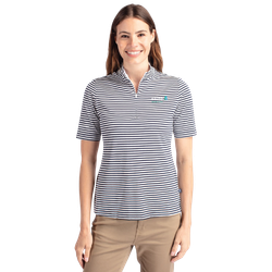 Image of SALTO Cutter & Buck Virtue Eco Pique Stripe Recycled Womens Top