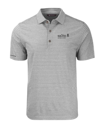 Image of SALTO Cutter & Buck Forge Eco Heather Stripe Stretch Recycled Men’s Polo