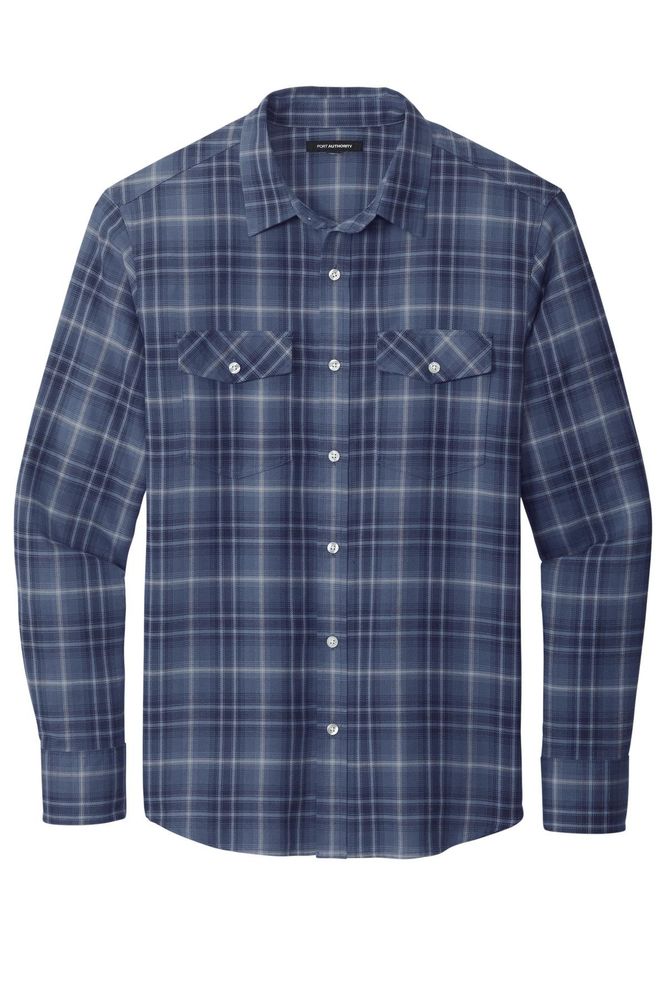 Port Authority Long Sleeve Ombre Plaid Shirt W672 primary image