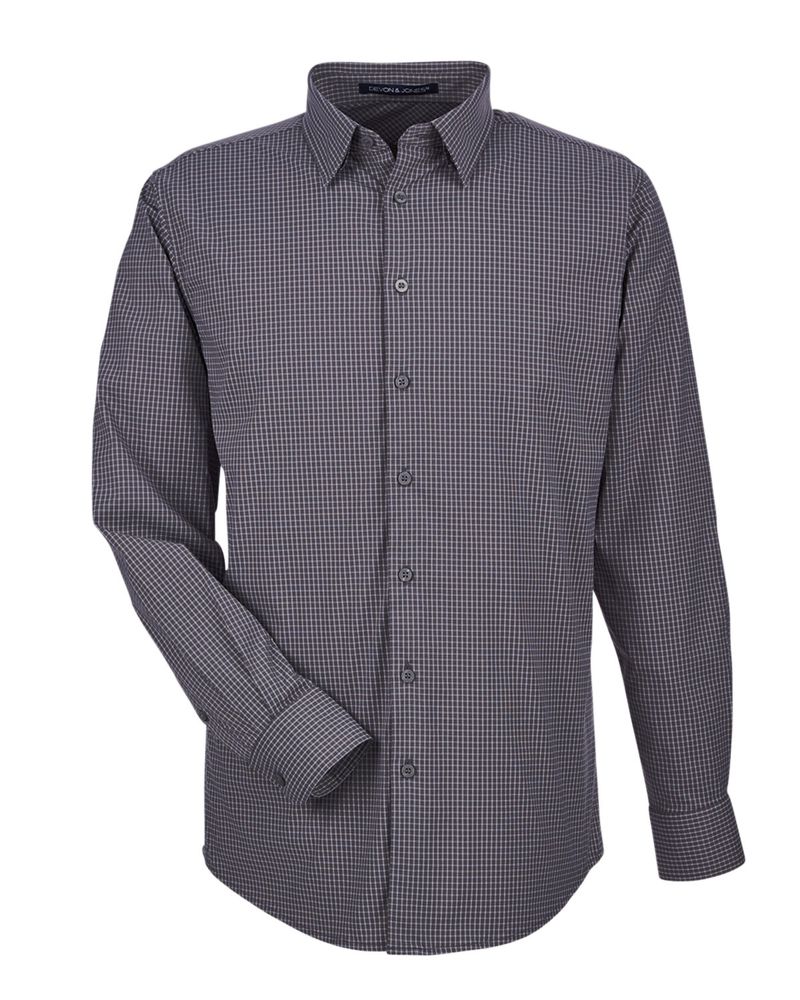 CrownLux Performance™ Men's Tonal Mini Check Shirt primary image