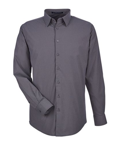 CrownLux Performance™ Men's Tonal Mini Check Shirt image thumbnail