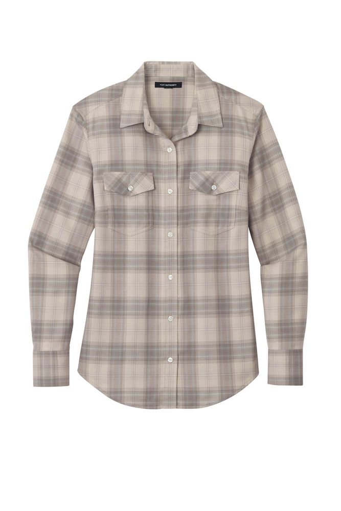 Port Authority Women's Long Sleeve Ombre Plaid Shirt LW672 primary image