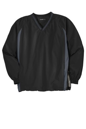Sport-Tek Tipped V-Neck Raglan Wind Shirt. JST62 image thumbnail