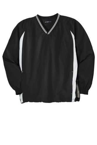 Sport-Tek Tipped V-Neck Raglan Wind Shirt. JST62 image thumbnail