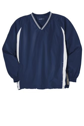Sport-Tek Tipped V-Neck Raglan Wind Shirt. JST62 image thumbnail
