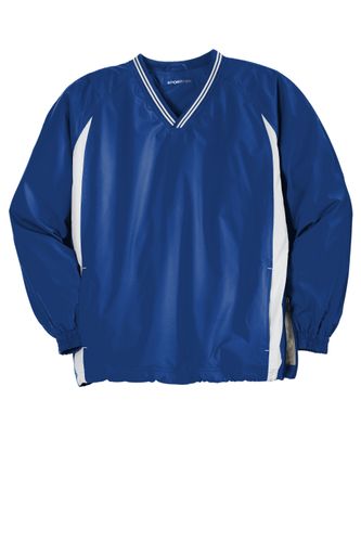 Sport-Tek Tipped V-Neck Raglan Wind Shirt. JST62 image thumbnail
