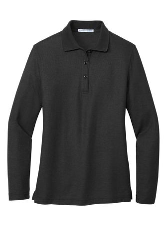 Port Authority Women's Silk Touch Long Sleeve Polo. L500LS image thumbnail