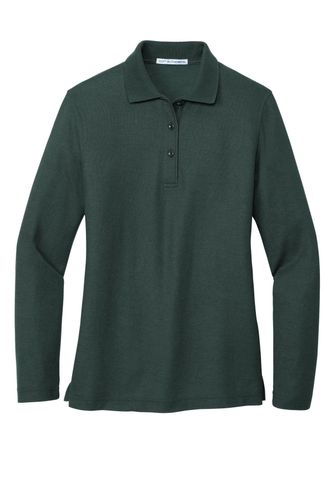 Port Authority Women's Silk Touch Long Sleeve Polo. L500LS image thumbnail