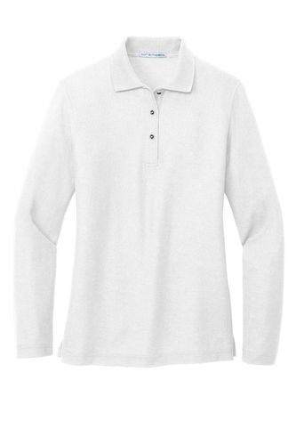 Port Authority Women's Silk Touch Long Sleeve Polo. L500LS image thumbnail