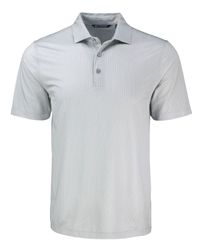 Image of Cutter & Buck Pike Eco Shadow Check Print Recycled Mens Polo