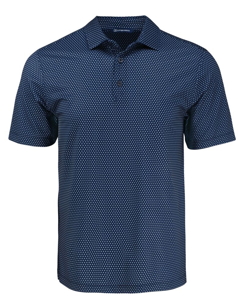 Cutter & Buck Pike Eco Shadow Check Print Recycled Mens Big & Tall Polo Big & Tall primary image