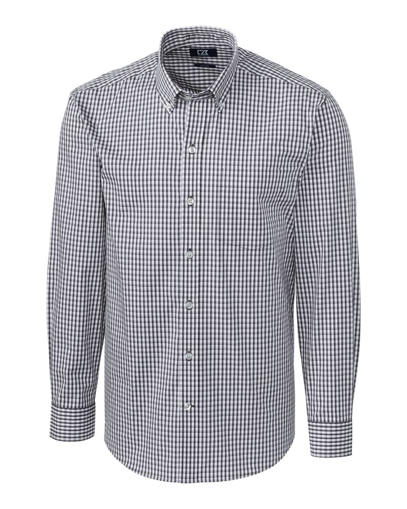 Cutter & Buck Easy Care Stretch Gingham Mens Big and Tall Long Sleeve Dress Shirt Big & Tall primary image