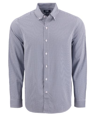 Cutter & Buck Skyline Epic Confidence Recycled Gingham Mens Long Sleeve Dress Shirt image thumbnail