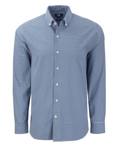 Cutter & Buck Skyline Epic Confidence Recycled Gingham Mens Long Sleeve Dress Shirt image thumbnail