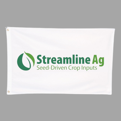 Image of Streamline Ag - 3' x 5' Single Sided Flag - White