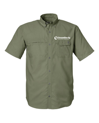 Image of SLA-HUK Men's Tide Point Short Sleeve Shirt - H150171 - White