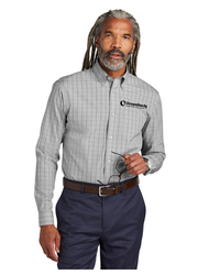 Image of SLA-Brooks Brothers Wrinkle-Free Stretch Patterned Shirt BB18008 - Black