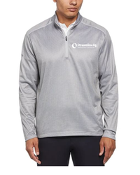 Image of SLA-Callaway Golf Men's Peacoat Navy Houndstooth 1/4 Zip CGM768 - White