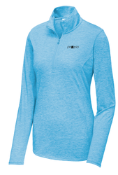 Image of Ladies Sport-Tek PosiCharge Tri-Blend Wicking 1/4-Zip Pullover