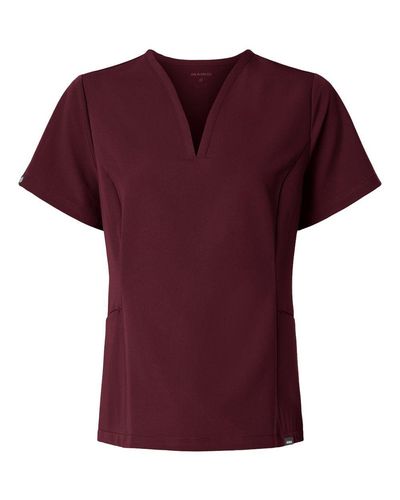 Jaanuu Women's Calix Fit & Flare Scrub V-Neck Top image thumbnail