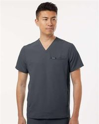 Image of Jaanuu Platt 3-Pocket Scrub V-Neck Top