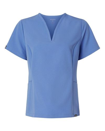 Jaanuu Women's Calix Fit & Flare Scrub V-Neck Top image thumbnail