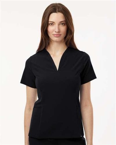 Jaanuu Women's Calix Fit & Flare Scrub V-Neck Top image thumbnail