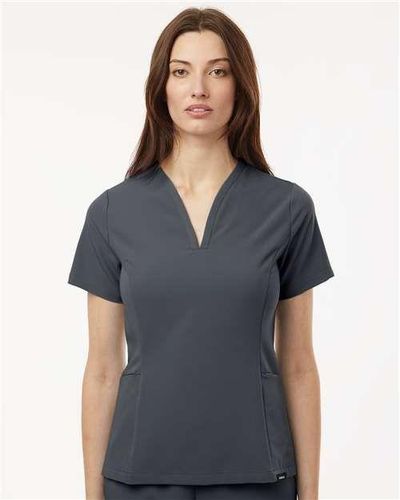 Jaanuu Women's Calix Fit & Flare Scrub V-Neck Top image thumbnail