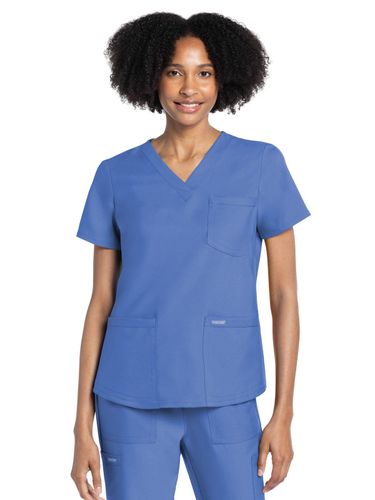 Cherokee  Women's 3-Pocket V-Neck Top image thumbnail