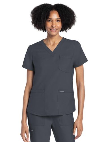 Cherokee  Women's 3-Pocket V-Neck Top image thumbnail