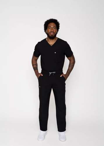 Paris One-Pocket Men's Royal Blue Scrub Top image thumbnail