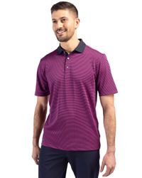 Image of Cutter & Buck Virtue Eco Pique Micro Stripe Recycled Mens Polo 