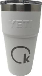 Image of Yeti 16 oz Rambler with KS logo only