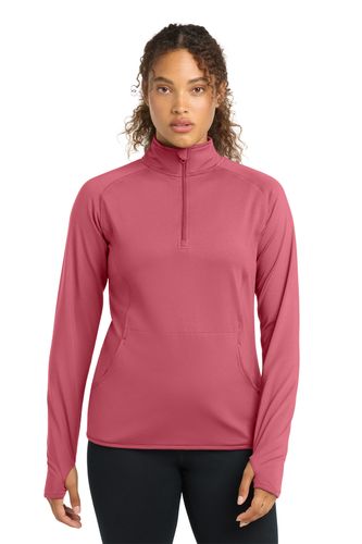 Sport-Tek Women's Sport-Wick Stretch 1/4-Zip Pullover. LST850 image thumbnail