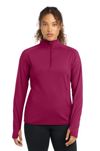 Sport-Tek Women's Sport-Wick Stretch 1/4-Zip Pullover. LST850 image thumbnail