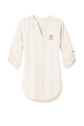 Image of Ladies 3/4-Sleeve Tunic Blouse