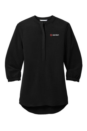 Ladies 3/4-Sleeve Textured Crepe Tunic  image thumbnail